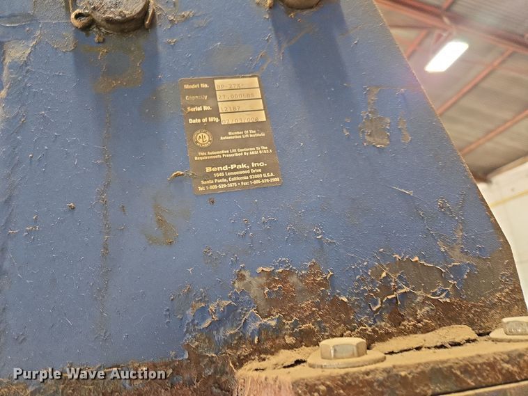 image for item DP6266 Bend Pak BP-27X- automotive Lift