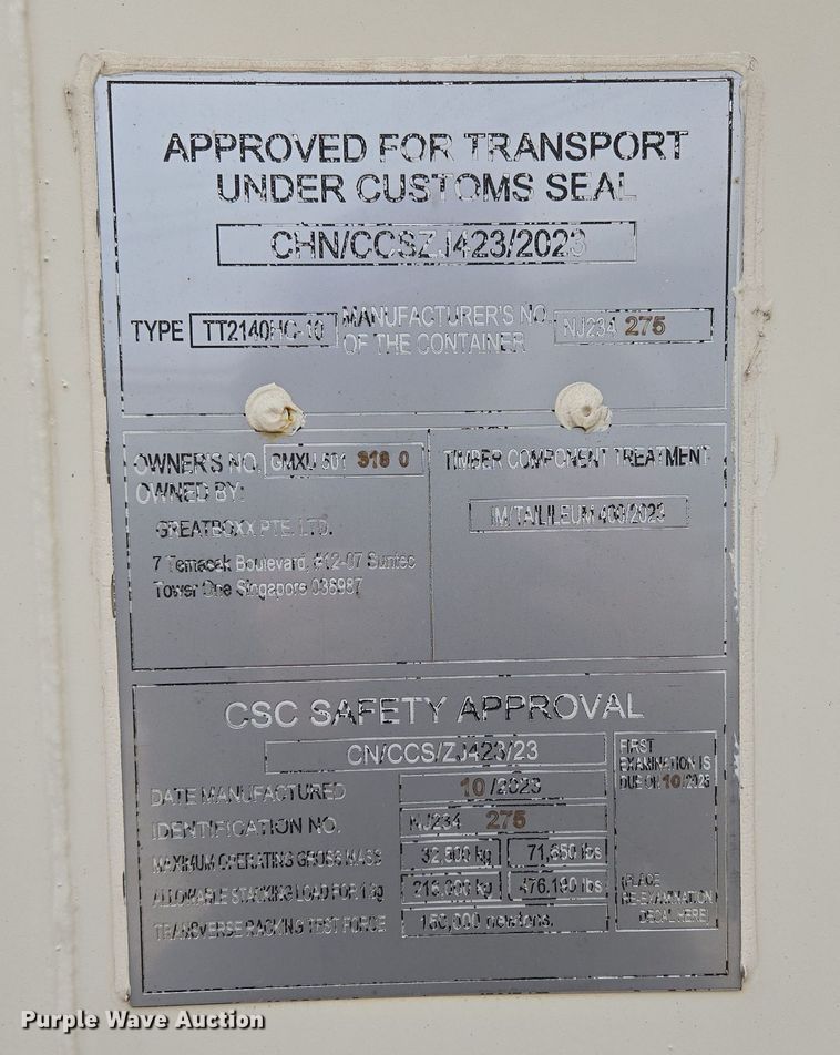 image for item DP6268 TT2140HC-10 shipping container