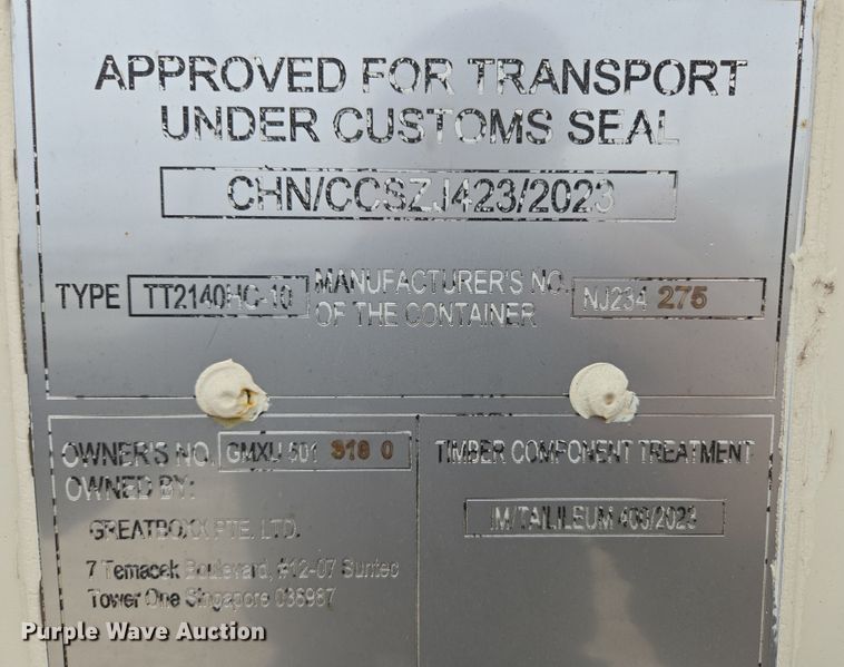 image for item DP6268 TT2140HC-10 shipping container