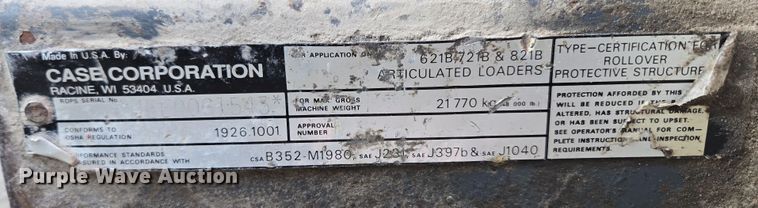 image for item DS5283 1997 Case 621B XT wheel loader