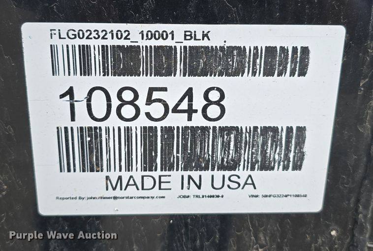 image for item DT6753 2023 Norstar Trailers LLC IronBull equipment trailer