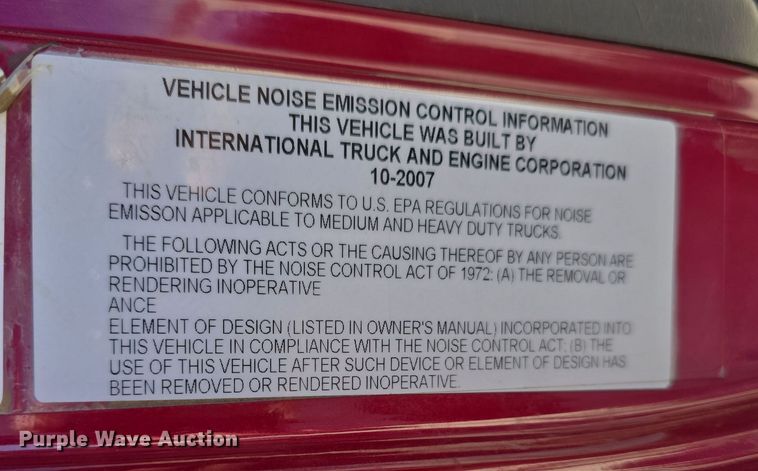 image for item DT6755 2008 International 7400 sewer jetter truck