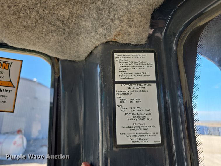image for item DT6759 2013 John Deere 410E articulated haul truck