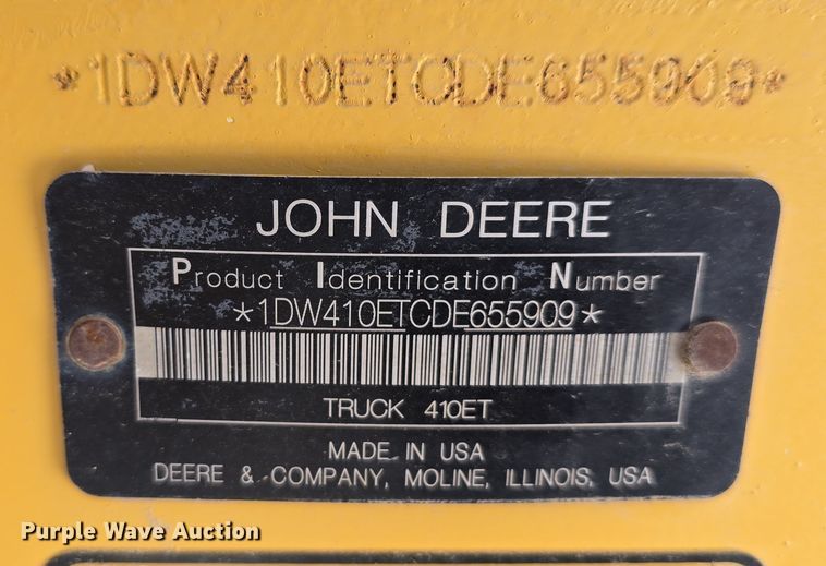 image for item DT6759 2013 John Deere 410E articulated haul truck