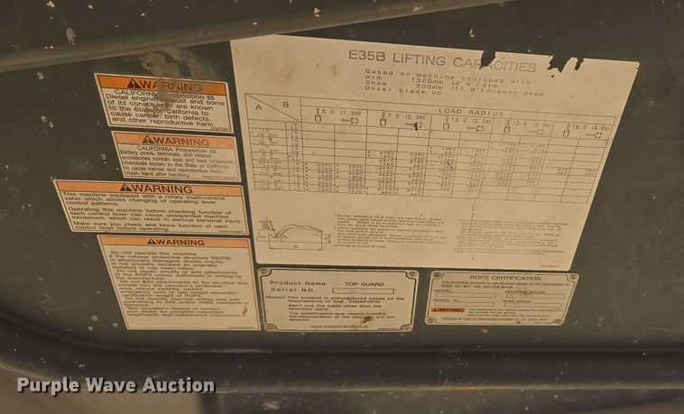 image for item DT7072 2008 New Holland E35B mini excavator