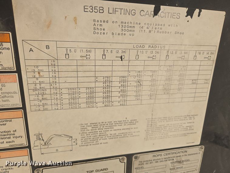 image for item DT7072 2008 New Holland E35B mini excavator