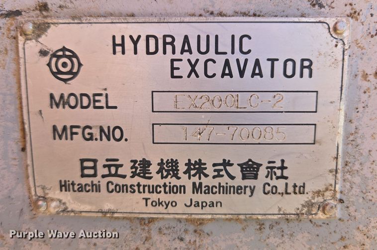 image for item DT7085 Hitachi EX200LC-2 long reach excavator