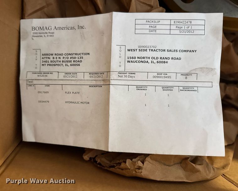 image for item DU3388 Compactor parts