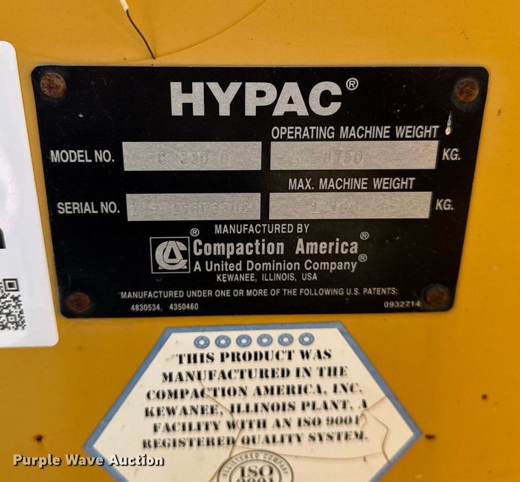 image for item DU3419 2000 Hypac C330B double drum roller