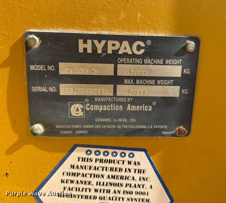 image for item DU3420 Hypac C350D double drum roller