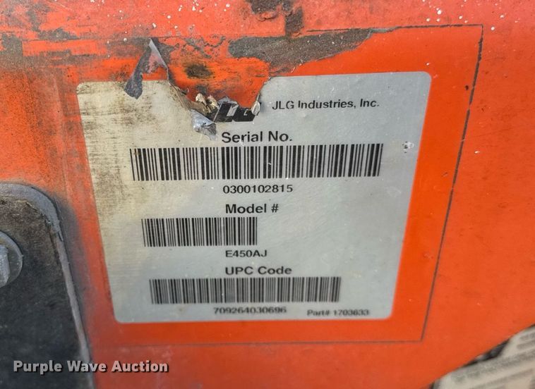 image for item DU3422 2007 JLG E450AJ boom lift