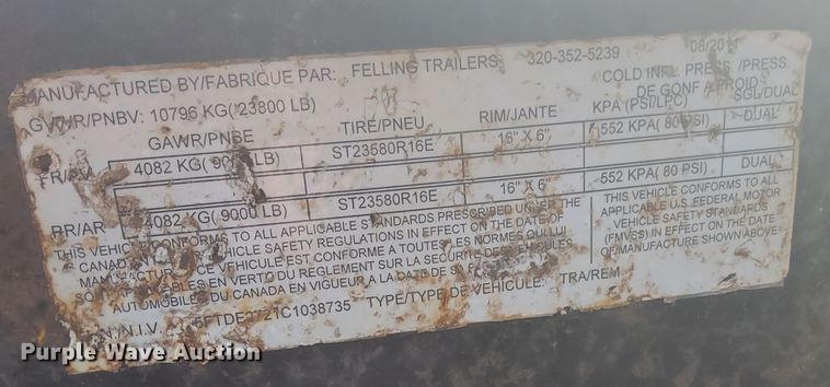 image for item DV0656 2012 Felling  FT18 equipment trailer