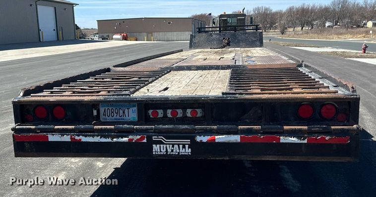 image for item DV0725 1992 Muv-All  4870FT drop deck hydraulic tail equipment trailer