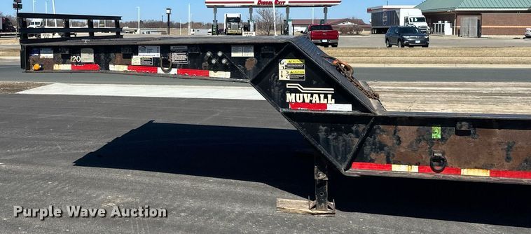 image for item DV0725 1992 Muv-All  4870FT drop deck hydraulic tail equipment trailer