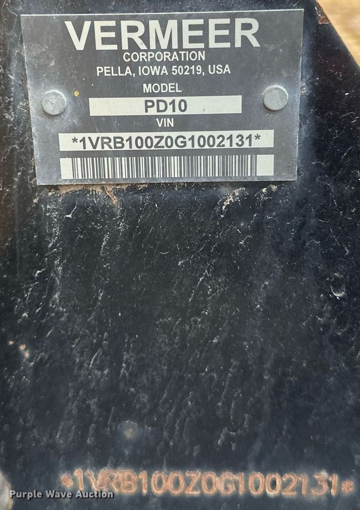 image for item DV0739 2016 Vermeer PD10 pile driver