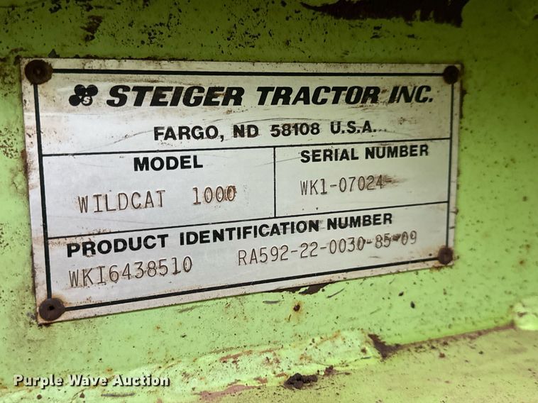 image for item DV1861 Steiger Tractor Wildcat 1000 4WD tractor