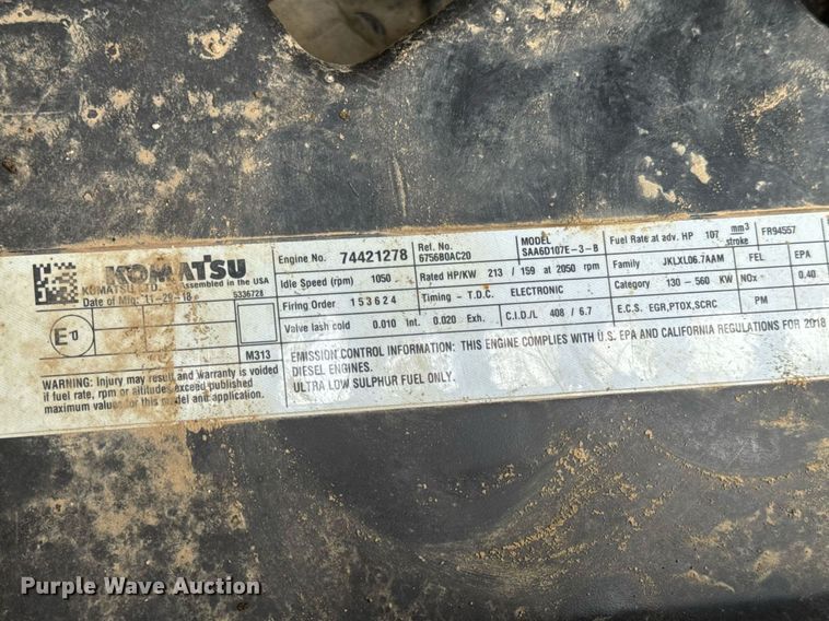 image for item DV1864 2017 Komatsu PC290LC-11 excavator