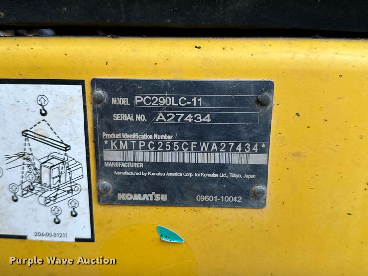 image for item DV1864 2017 Komatsu PC290LC-11 excavator