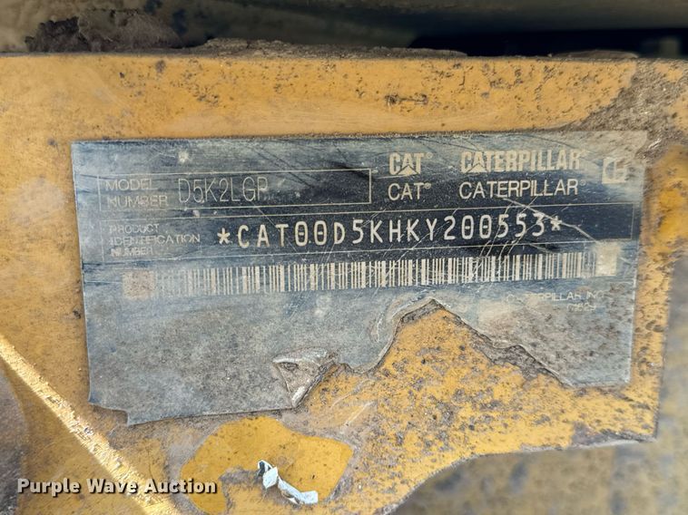 image for item DV1869 2016 Caterpillar D5K2 LGP dozer