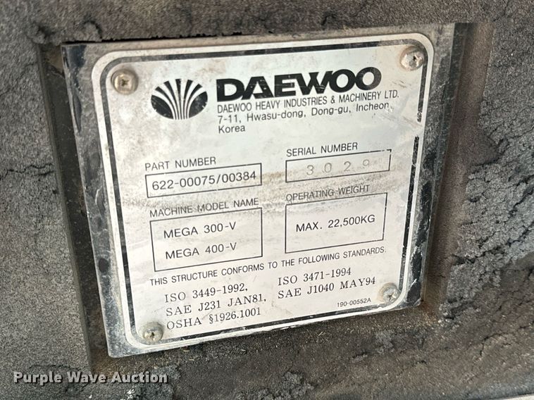 image for item DV1873 2005 Daewoo Mega 300V wheel loader
