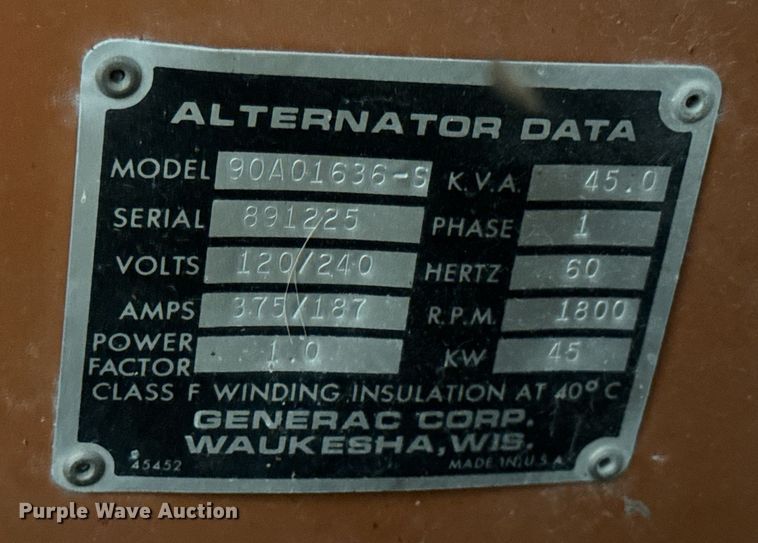 image for item DV1877 Generac 90A01636-S generator