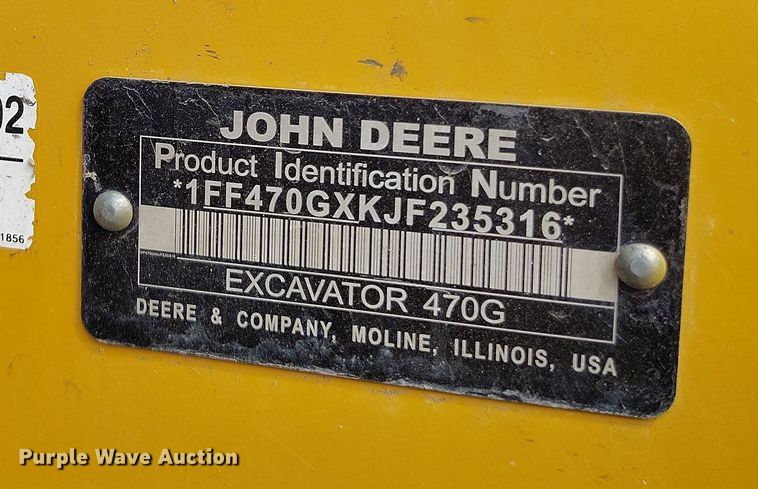 image for item DV6729 2018 John Deere 470G LC excavator