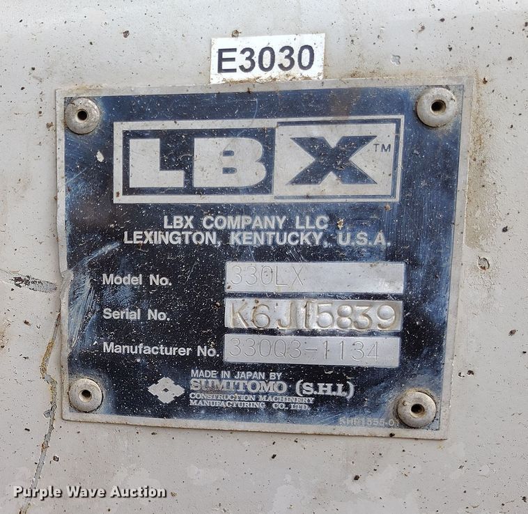 image for item DV6732 2001 Link-Belt 330LX excavator