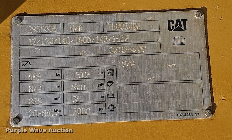 image for item DW3230 2012 Caterpillar 12M2 AWD VHP Plus motor grader