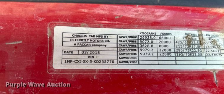 image for item DW5062 2019 Peterbilt 567 ready mix truck