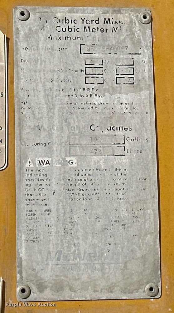 image for item DW5066 2016 Peterbilt 365 ready mix truck