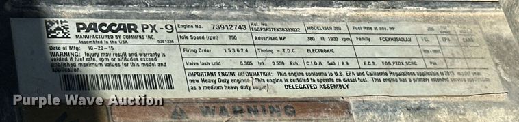 image for item DW5066 2016 Peterbilt 365 ready mix truck