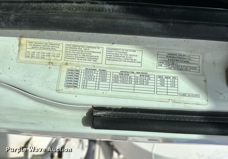 image for item DW5069 2015 Peterbilt 567 ready mix truck