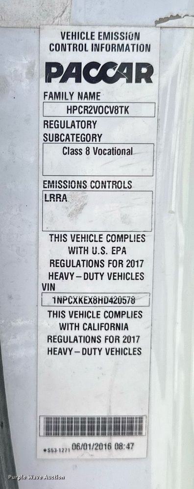 image for item DW5070 2017 Peterbilt 567 ready mix truck