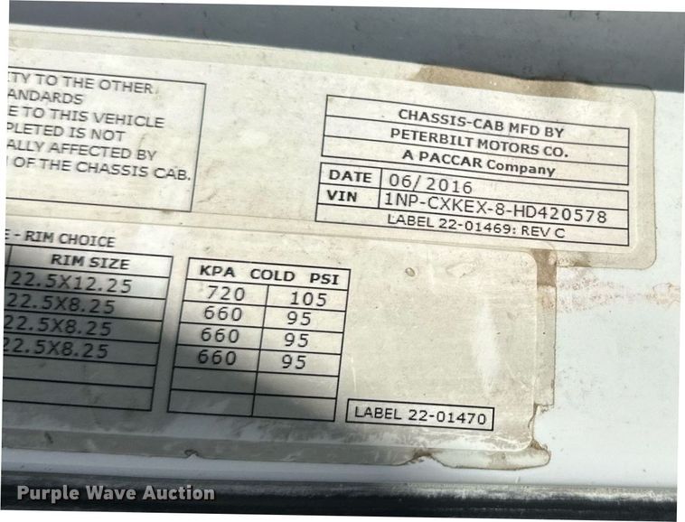 image for item DW5070 2017 Peterbilt 567 ready mix truck