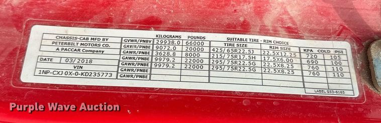 image for item DW5073 2019 Peterbilt 567 ready mix truck