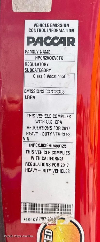 image for item DW5078 2017 Peterbilt 365 ready mix truck