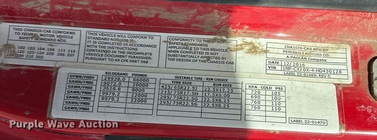 image for item DW5079 2017 Peterbilt 567 ready mix truck