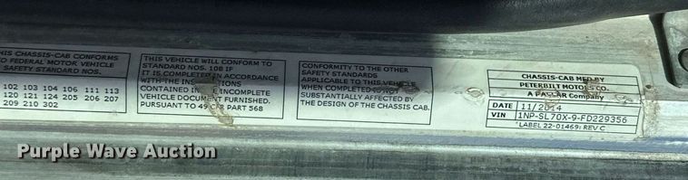 image for item DW5089 2015 Peterbilt 365 ready mix truck