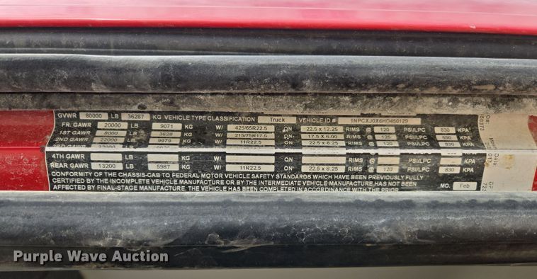 image for item DW5090 2017 Peterbilt 567 ready mix truck