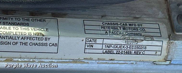 image for item DW5092 2014 Peterbilt 365 ready mix truck