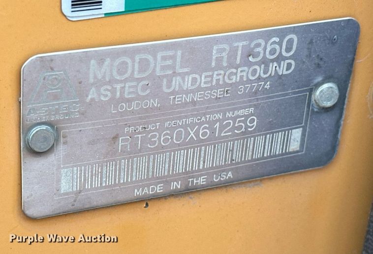 image for item DW5104 2006 Astec Underground RT360 