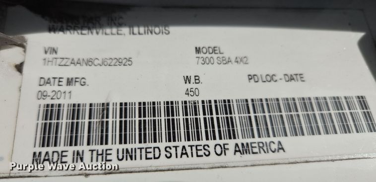 image for item DW8562 2012 International 7300 SBA bucket truck