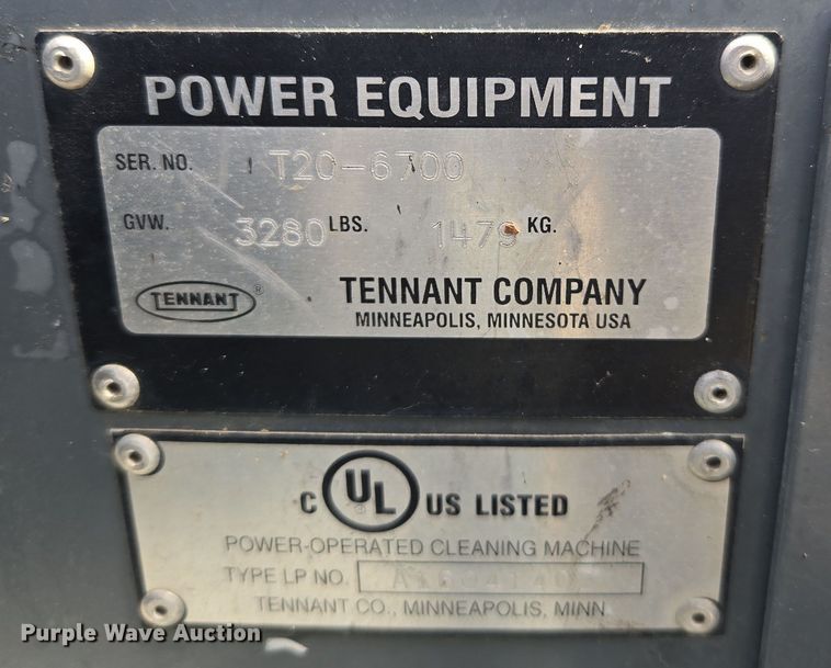 image for item DW8567 Tennant T-20 sweeper