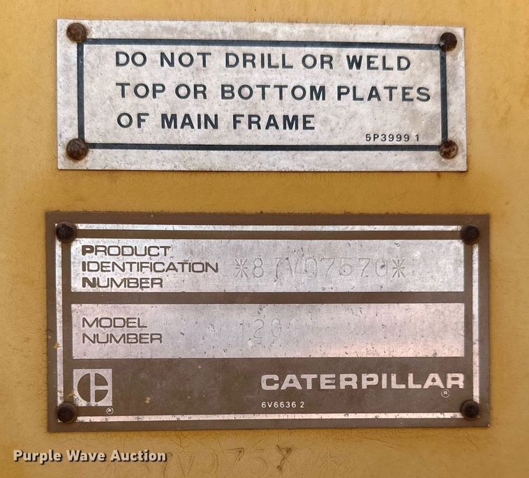 image for item DW8638 1986 Caterpillar 120G motor grader