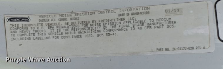 image for item EC0881 2011 Freightliner Business Class M2 street sweeper truck