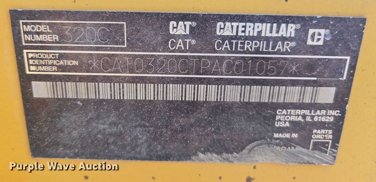 image for item EC0884 2006 Caterpillar 320C excavator
