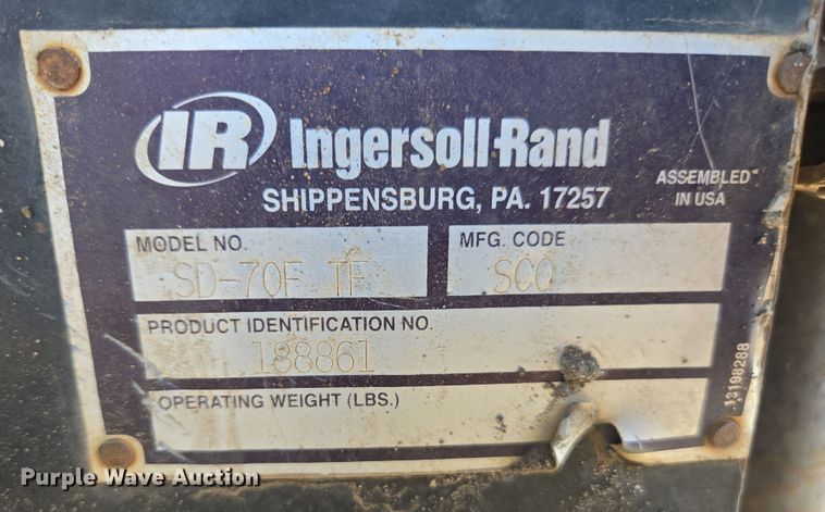 image for item EC0907 2006 Ingersoll Rand SD-70F TF single drum vibratory roller