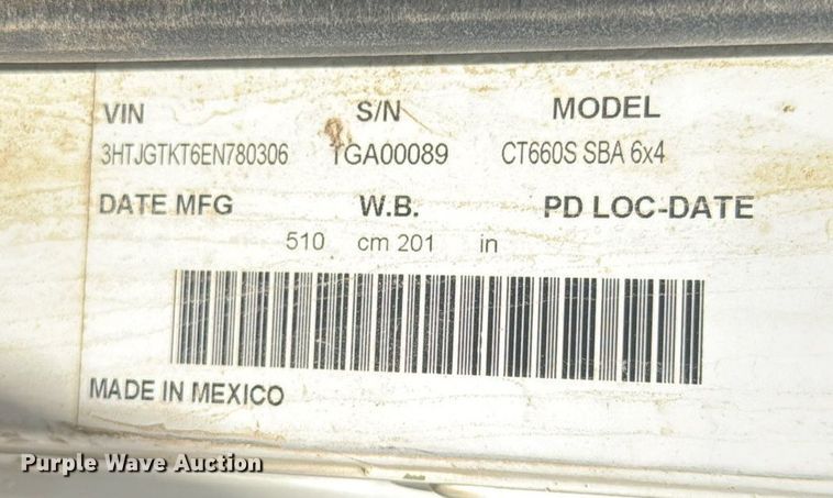 image for item EC3510 2014 Caterpillar CT660 dump truck