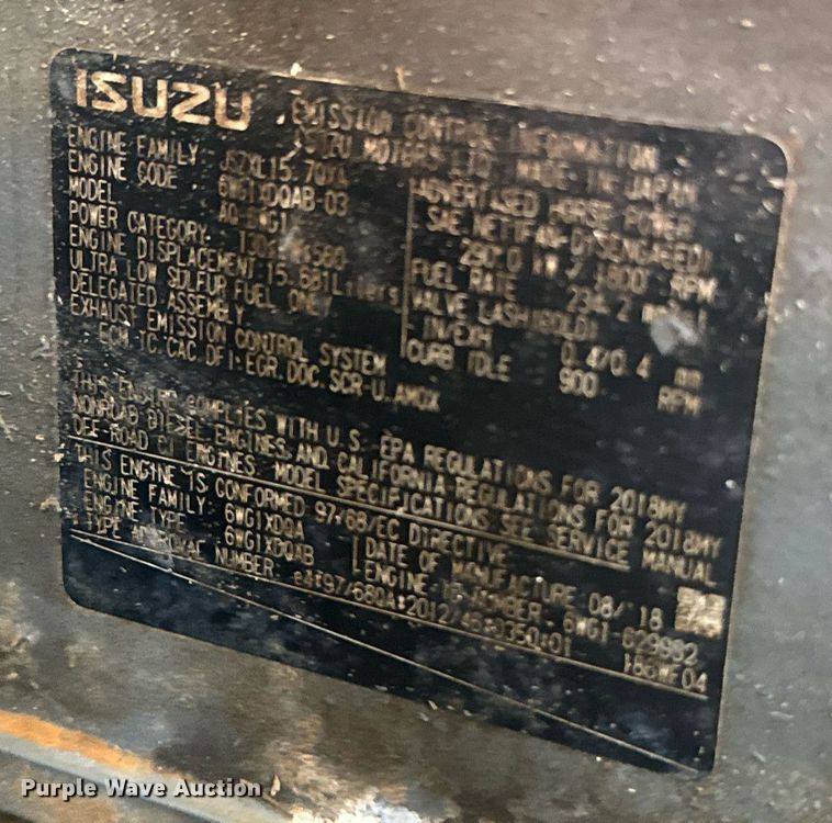 image for item EC3511 2020 Hitachi ZW370-6 wheel loader