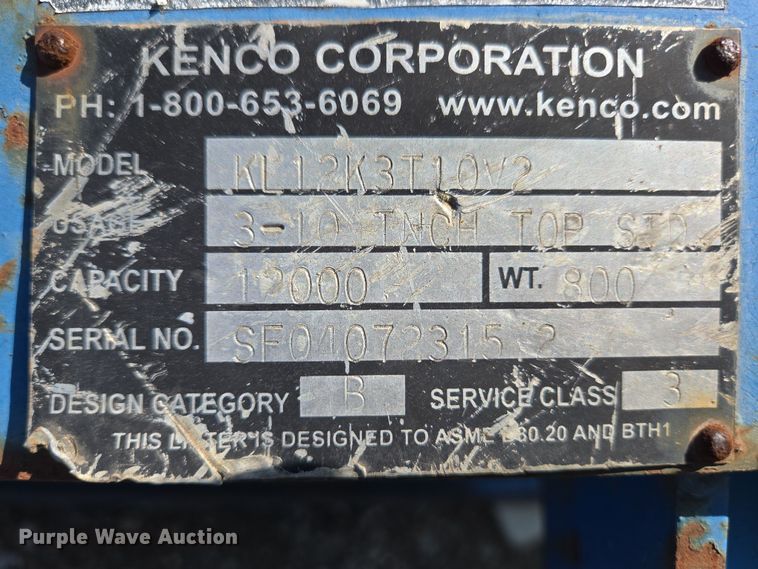 image for item EC4097 (3) Kenco KL12000 barrier clamps